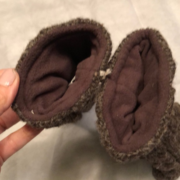 NWT brown fleece lined fingerless gloves - Picture 5 of 8